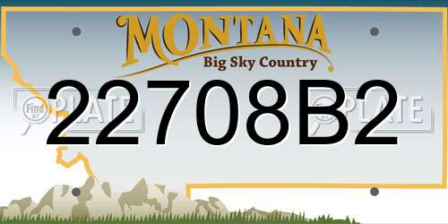 22708B2 Montana License Plate