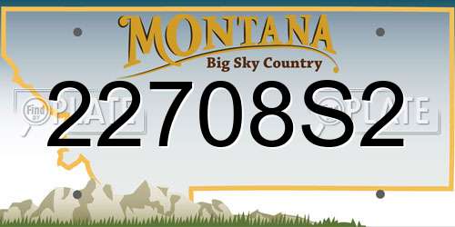 22708S2 Montana License Plate