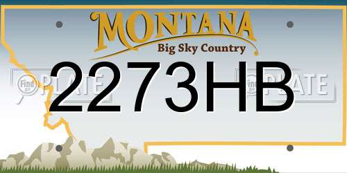 2273HB Montana License Plate