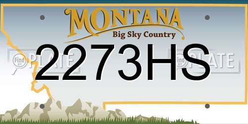 2273HS Montana License Plate
