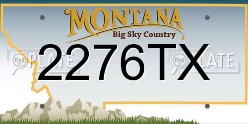 2276TX Montana License Plate