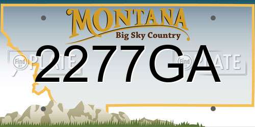 2277GA Montana License Plate