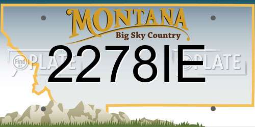 2278IE Montana License Plate
