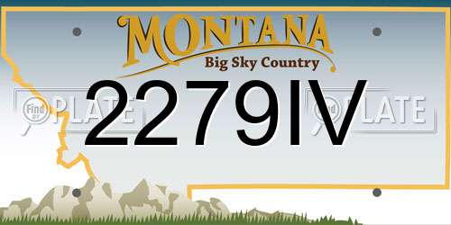 2279IV Montana License Plate