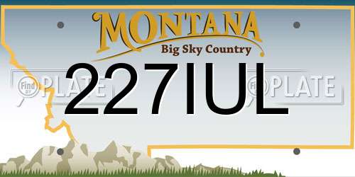 227IUL Montana License Plate