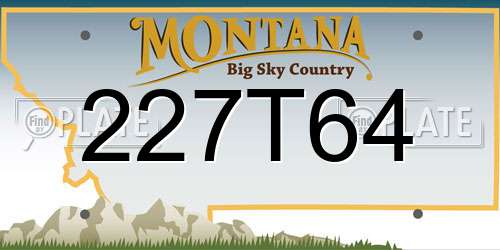227T64 Montana License Plate