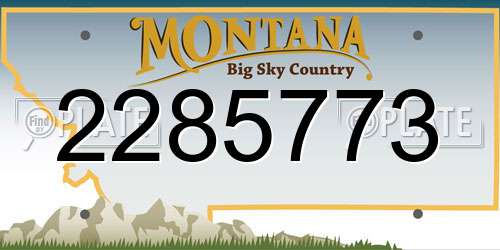 2285773 Montana License Plate