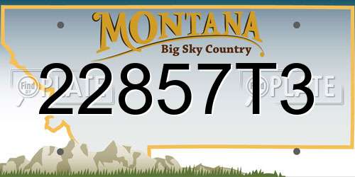 22857T3 Montana License Plate