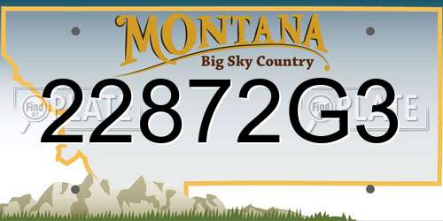 22872G3 Montana License Plate