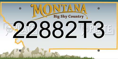 22882T3 Montana License Plate