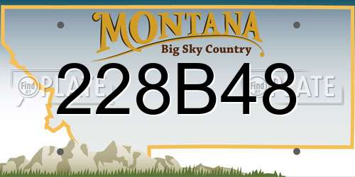 228B48 Montana License Plate
