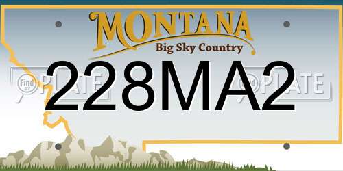 228MA2 Montana License Plate