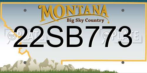 22SB773 Montana License Plate