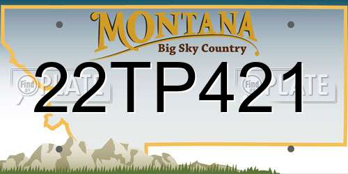 22TP421 Montana License Plate
