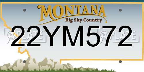 22YM572 Montana License Plate