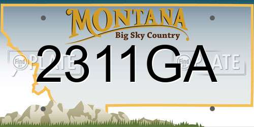 2311GA Montana License Plate