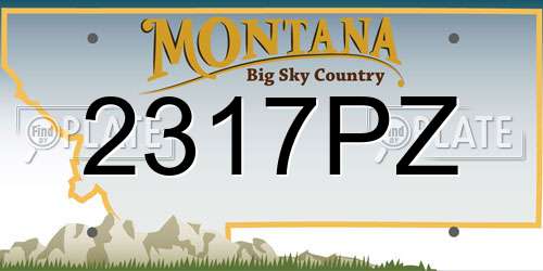 2317PZ Montana License Plate