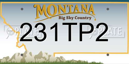 231TP2 Montana License Plate