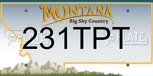 231TPT Montana License Plate