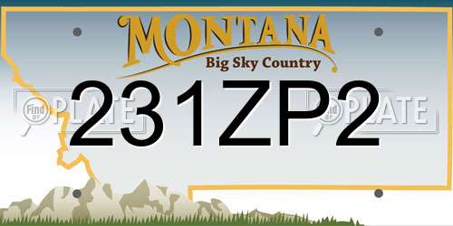 231ZP2 Montana License Plate