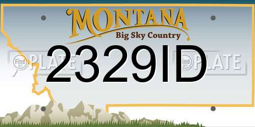 2329ID Montana License Plate