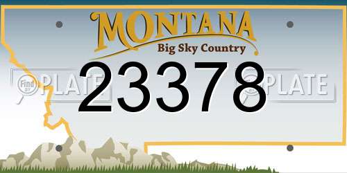 23378 Montana License Plate