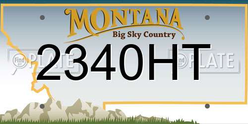 2340HT Montana License Plate