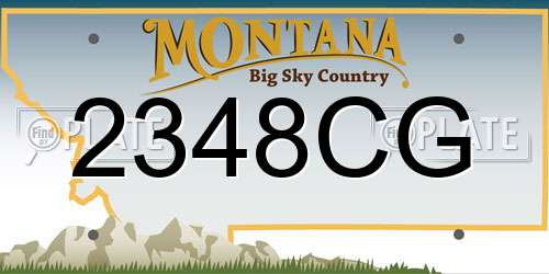 2348CG Montana License Plate