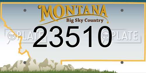 23510 Montana License Plate