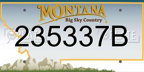 235337B Montana License Plate