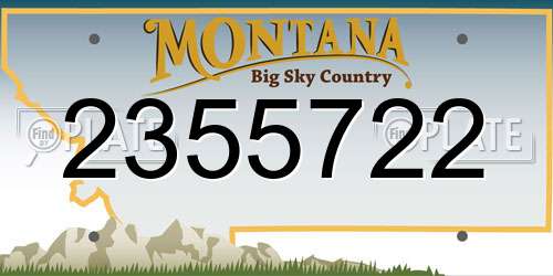 2355722 Montana License Plate