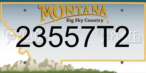 23557T2 Montana License Plate