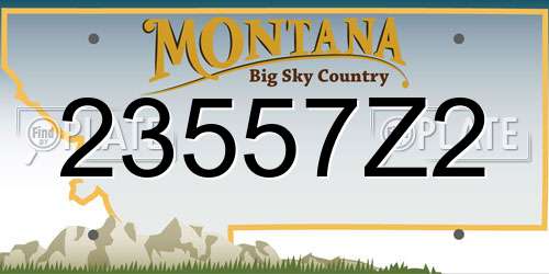 23557Z2 Montana License Plate