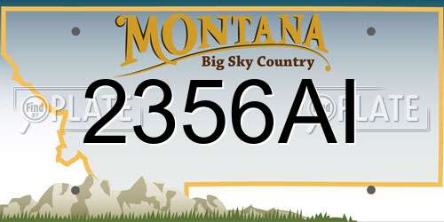 2356AI Montana License Plate