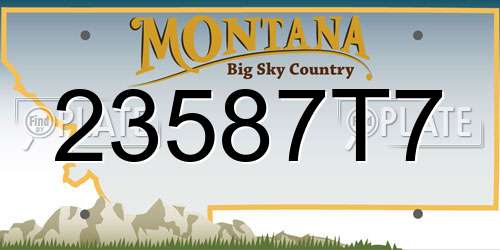 23587T7 Montana License Plate