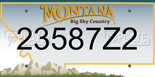 23587Z2 Montana License Plate