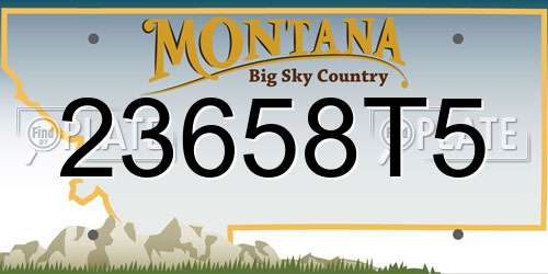 23658T5 Montana License Plate