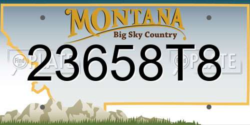23658T8 Montana License Plate