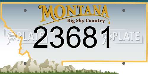 23681 Montana License Plate