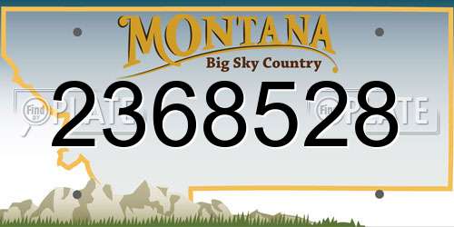 2368528 Montana License Plate