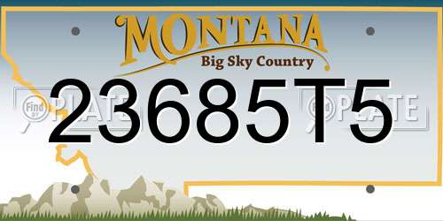 23685T5 Montana License Plate