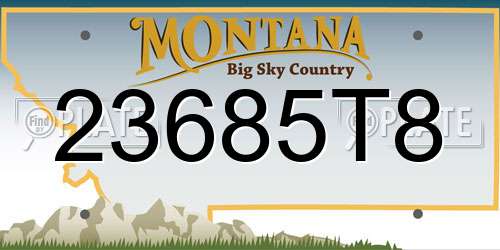 23685T8 Montana License Plate