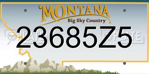 23685Z5 Montana License Plate