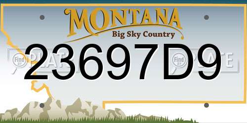 23697D9 Montana License Plate
