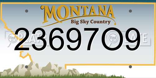 23697O9 Montana License Plate