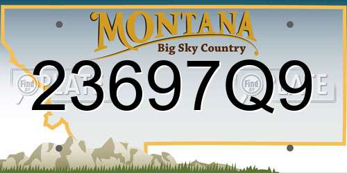 23697Q9 Montana License Plate