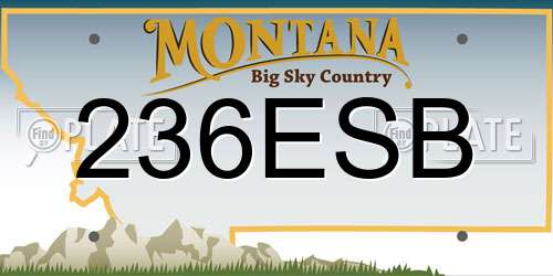 236ESB Montana License Plate