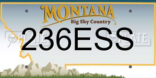 236ESS Montana License Plate