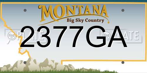 2377GA Montana License Plate