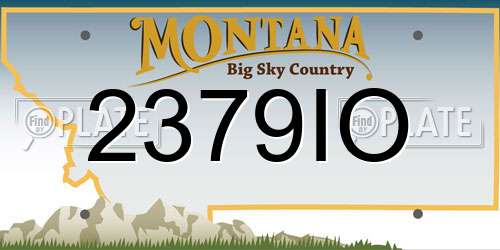 2379IO Montana License Plate